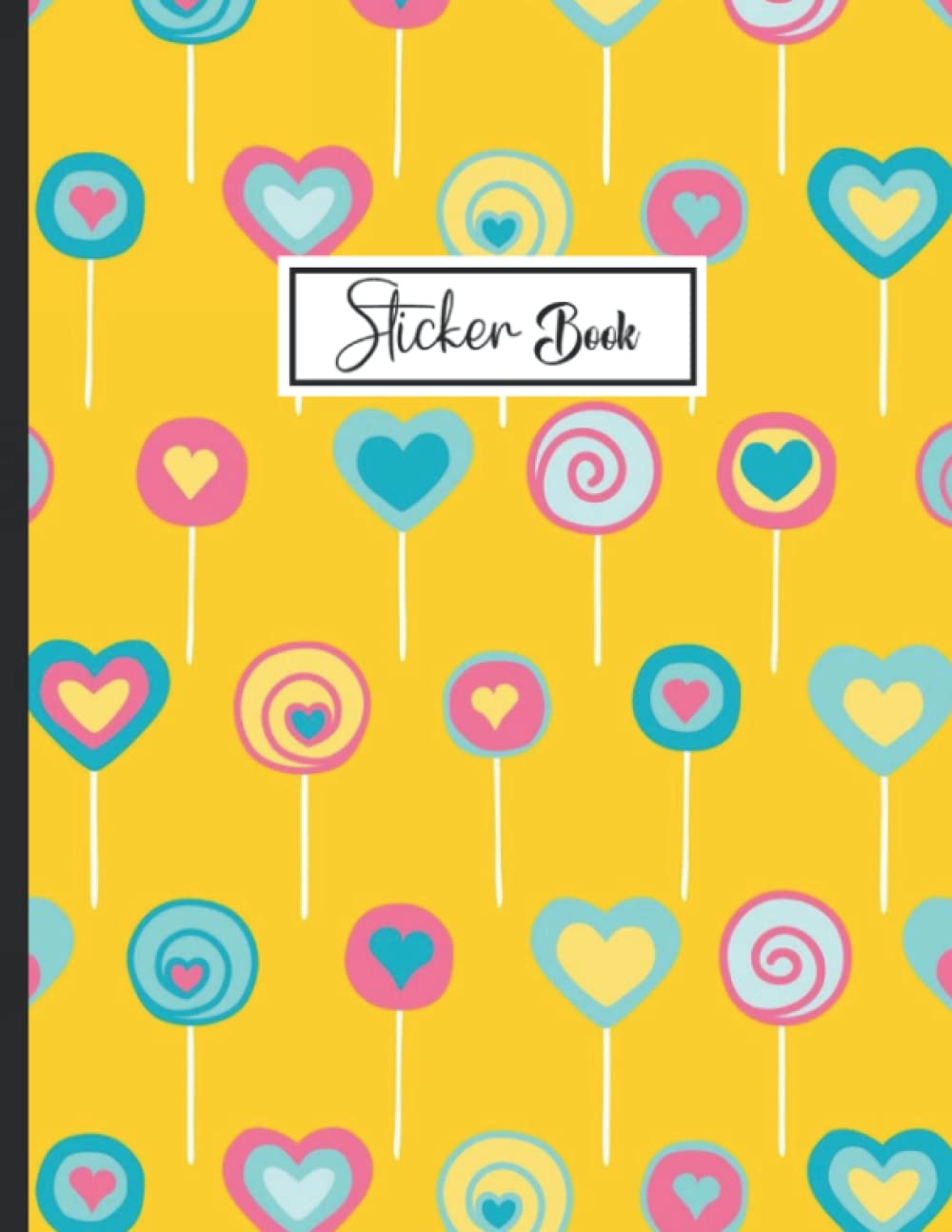 ler totalmente Sticker Book: Blank Sticker Collection Book for Girls with Lollipop.