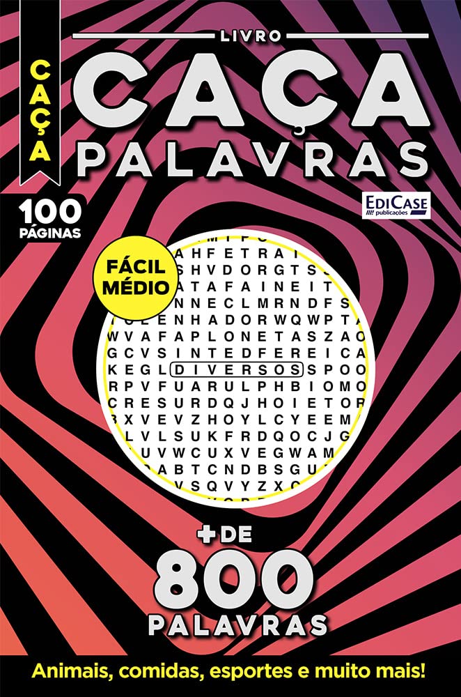 ler totalmente Livro Caça-Palavras 24: Nível Fácil/ Médio - Animais, comidas, esportes e muito mais!