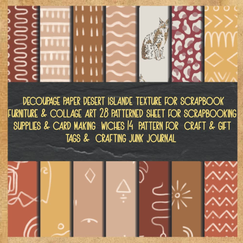 decoupage paper desert islande texture for scrapbook furniture & collage art 28 patterned sheet for scrapbooking supplies & card making wiches 14... craft & gift tags & crafting junk journal baixar o livro de graça