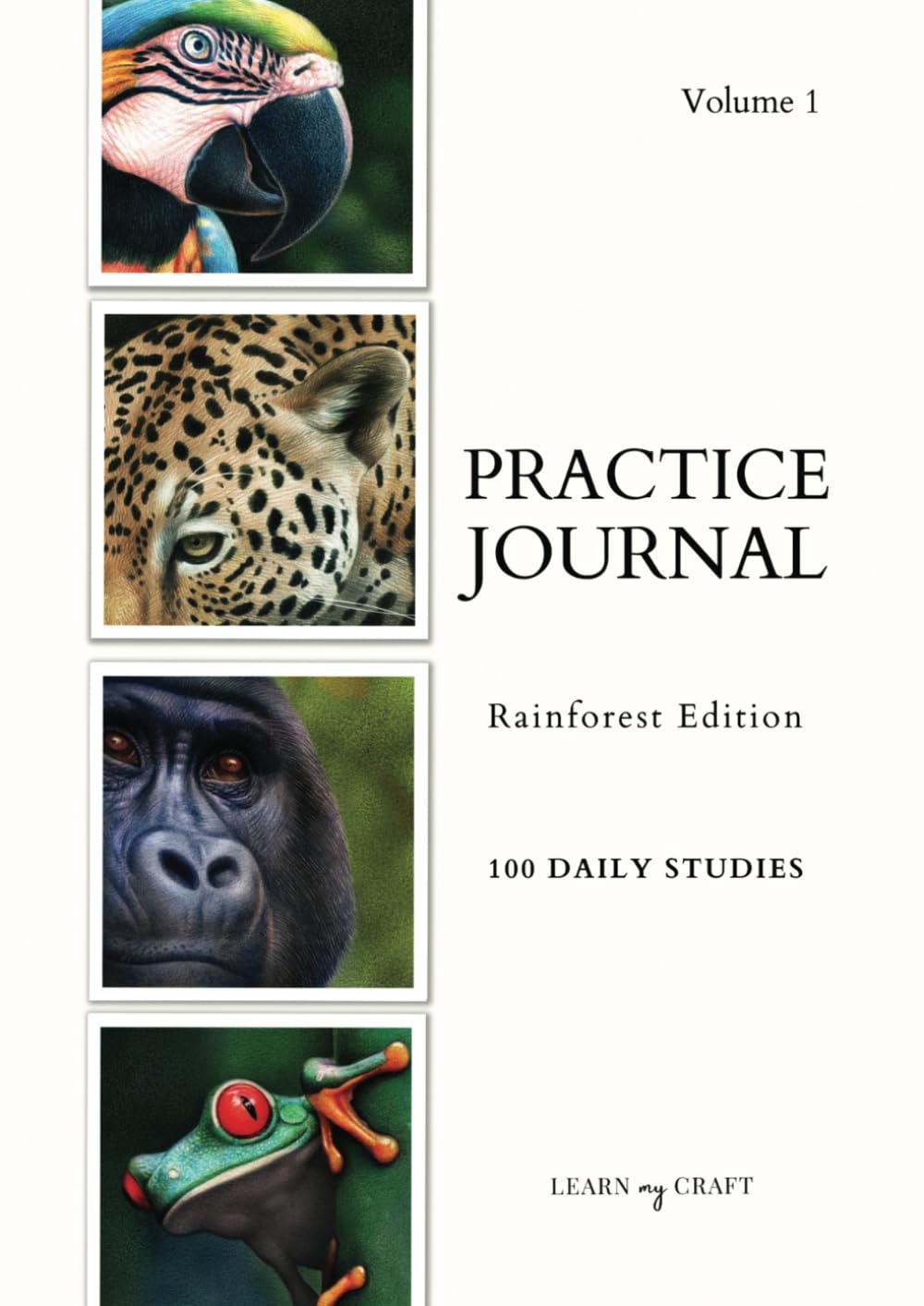 Art Practice Journal: Rainforest Edition 100 reference images for bite-sized daily practice, wildlife artist, animal art, colored pencil, pastel, watercolor, acrylic, A4, Volume 1 baixar o livro de graça