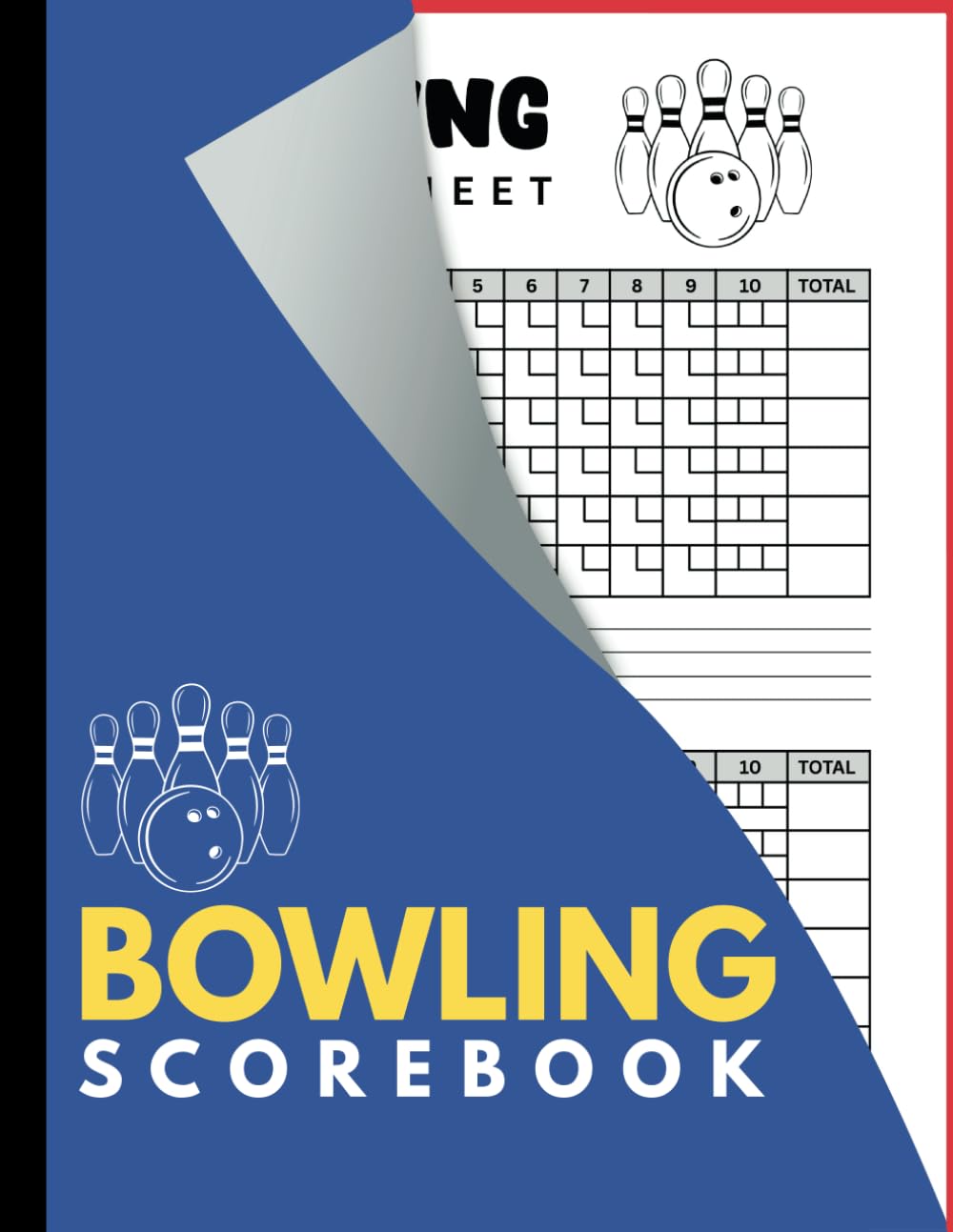 ler totalmente Bowling Scorebook: Score Keeper Log Book for Bowlers, Track Strikes, Spares & Game Stats, 150 Pages, 8.5 x 11 Inches, Large Print