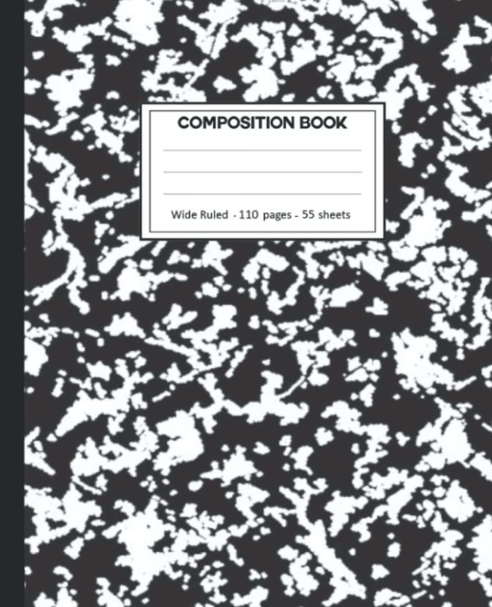 capítulo por capítulo baixar Composition Notebook: College Ruled: 110+ Lined Pages Writing Journal: Black Marble on White.