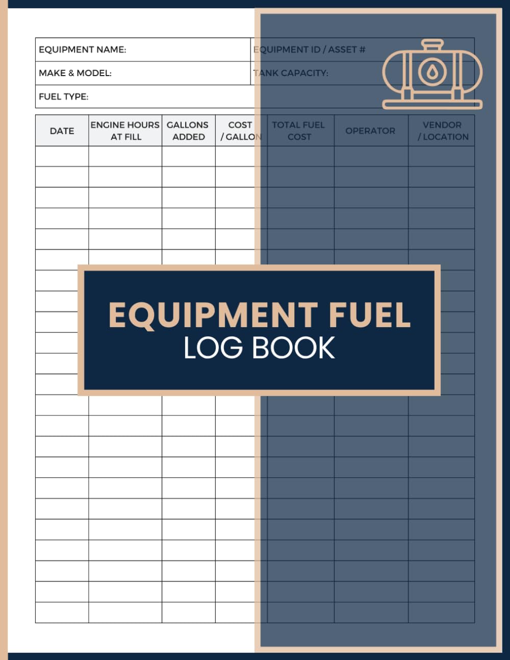Equipment Fuel Log Book: Fuel Usage, Engine Hours & Cost Tracking System for Contractors, Fleet Operators and Heavy Equipment baixar livro de graça