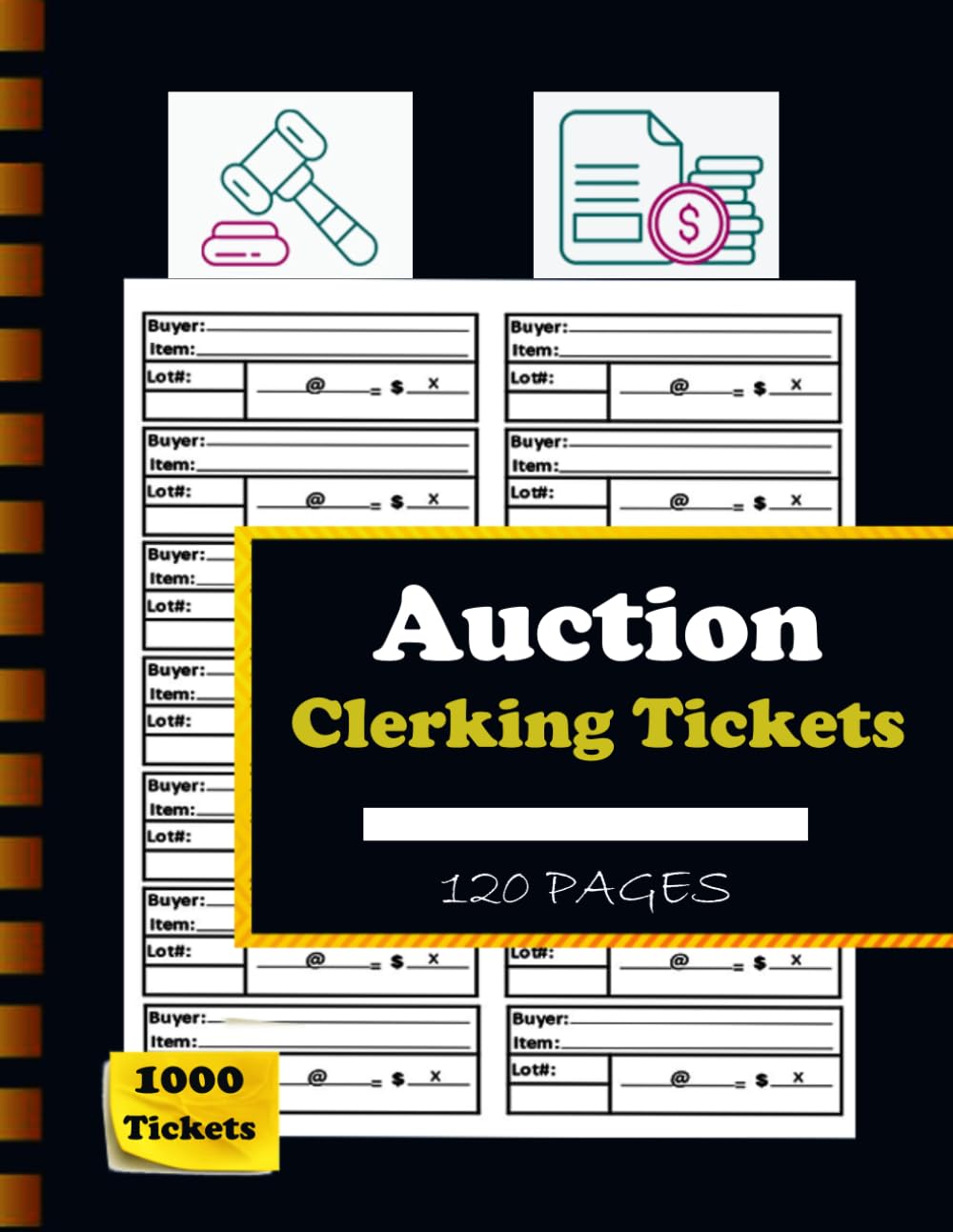 Auction Clerking Tickets Book: Bidder Tracking Log to Record (Buyers, Items, Prices & Totals) 120 pages baixar livro de graça