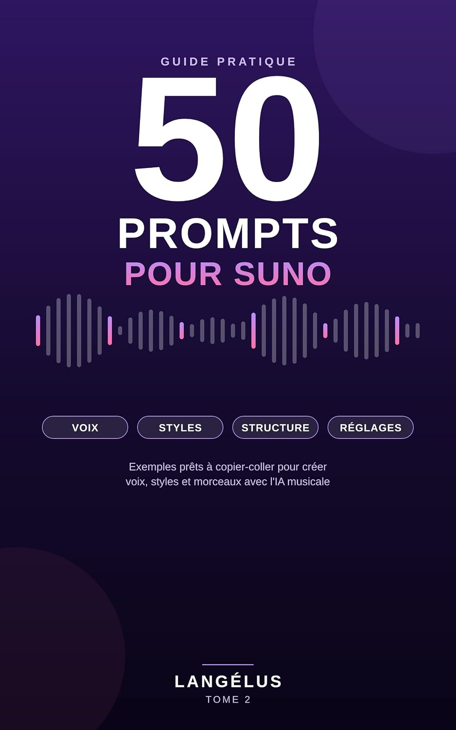 50 Prompts pour Suno: Exemples prêts à copier-coller pour créer voix, styles et morceaux avec l'IA musicale (French Edition) baixar o livro de graça