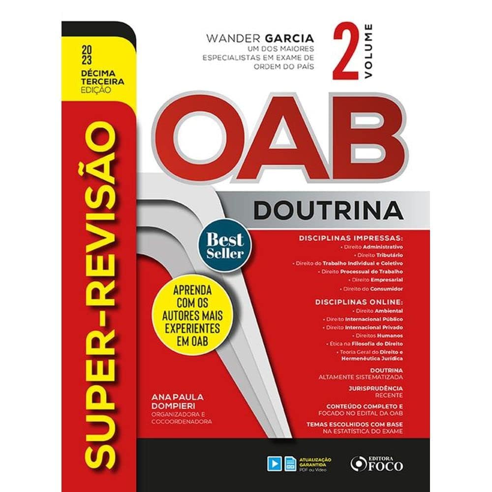 Super Revisão OAB - Doutrina Completa - 13ª Ed - 2023 - VOL 2: Volume 2 baixar o livro de graça