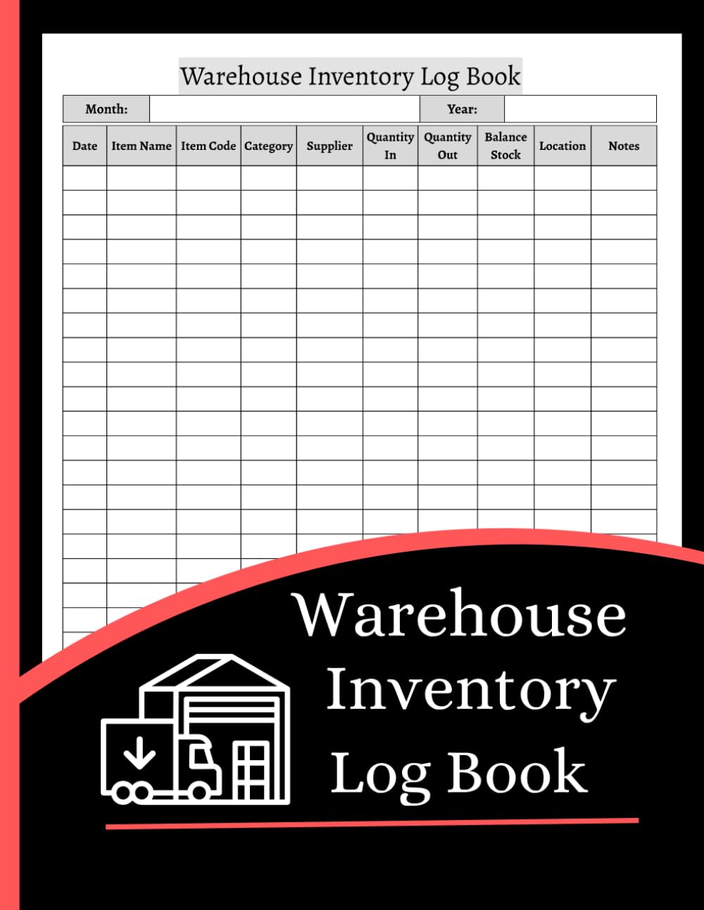 Warehouse Inventory Log Book (8.5 x 11 Inches): Stock Control Register, Product Movement Records & Storage Journal baixar livro de graça