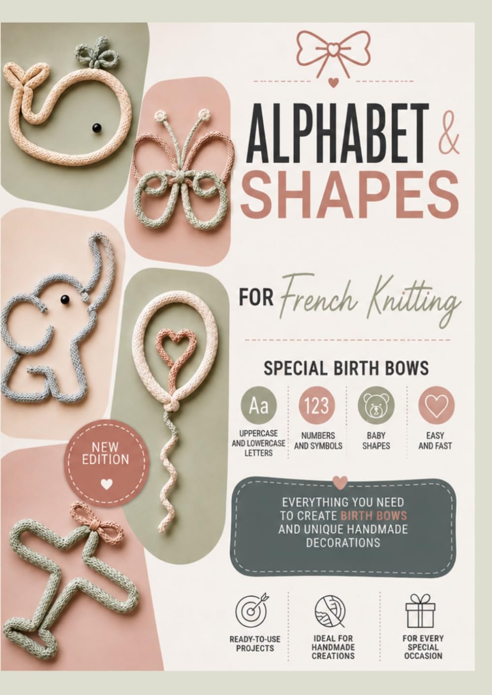 ALPHABET & SHAPES for French Knitting: Special Baby Bows Edition baixar livro de graça