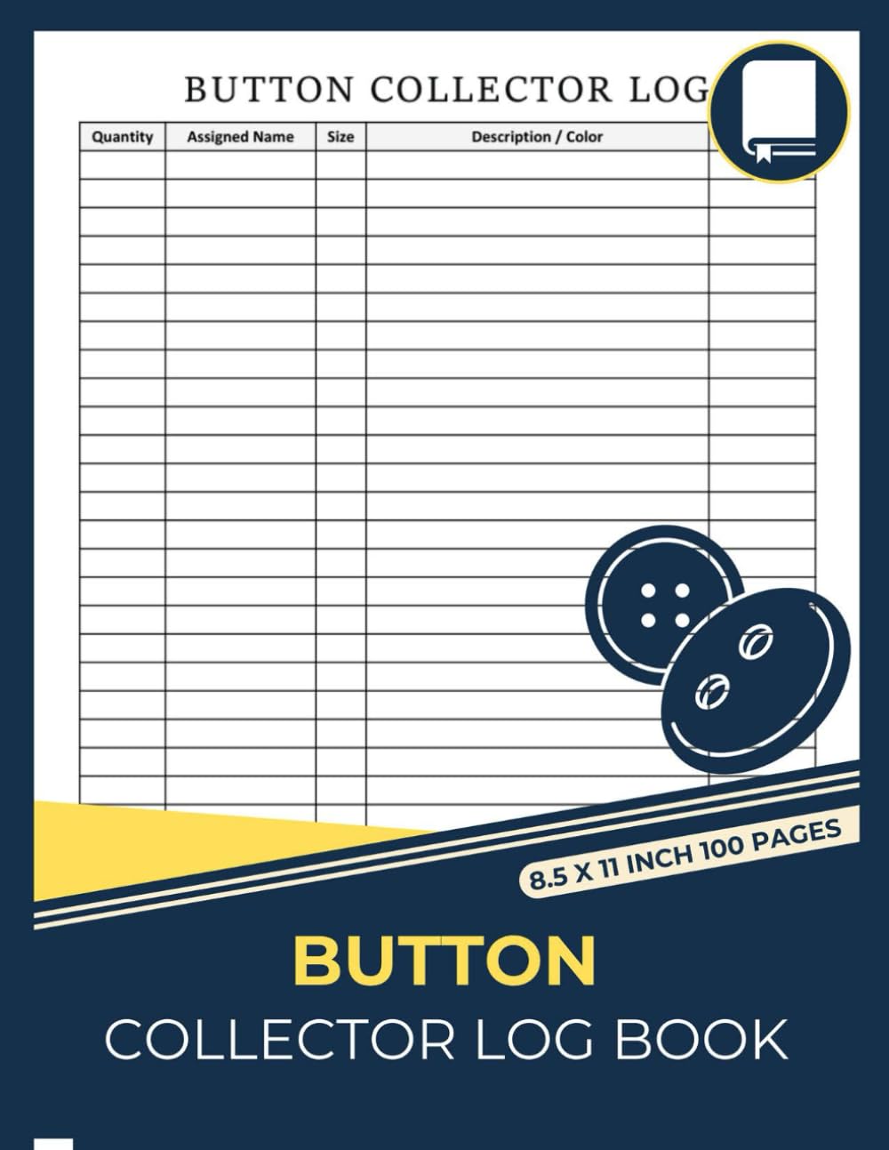 Button Collector Log Book: Vintage Button Tracker | Logbook To Record Your Antique, Rare and Unique Buttons Collectables | 100 Pages baixar livro de graça
