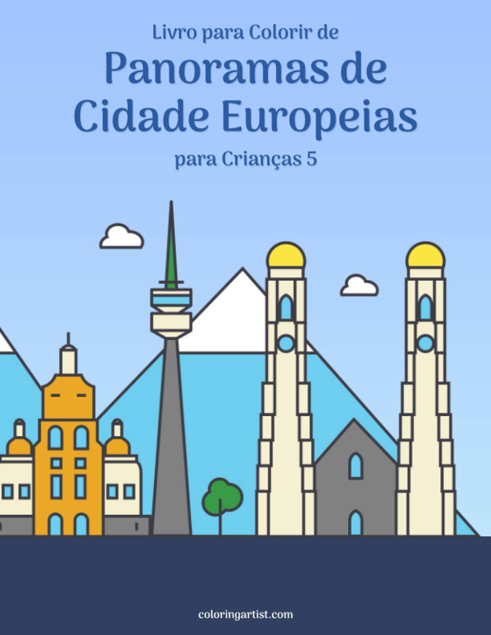 ler totalmente Livro para Colorir de Panoramas de Cidade Europeias para Crianças 5