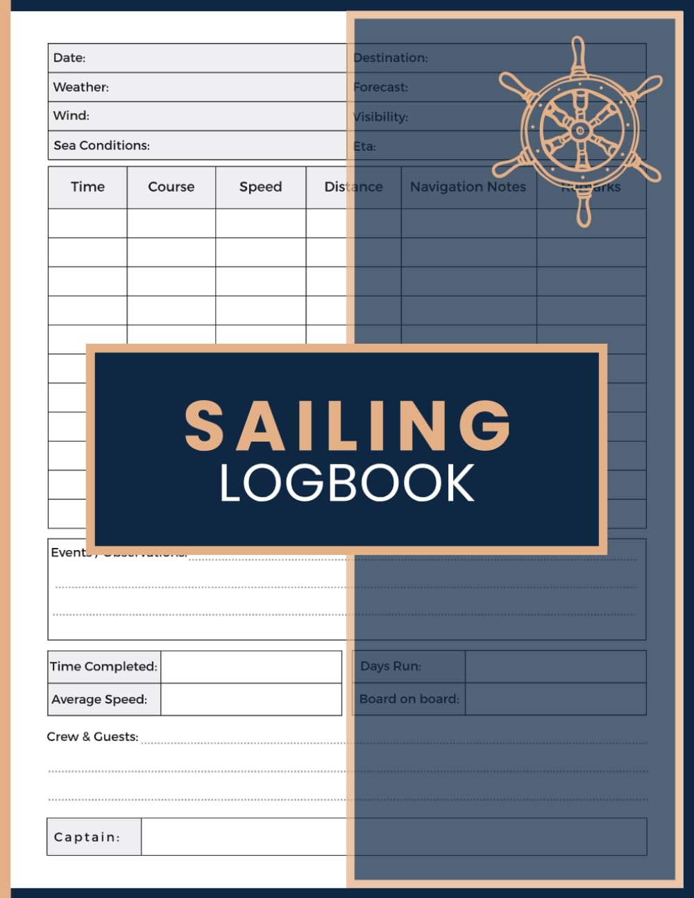 capítulo por capítulo baixar Sailing Log Book: Captain’s Voyage Log for Recording Routes, Course, Speed, Distance, Weather Conditions, Navigation Details, and Crew Notes