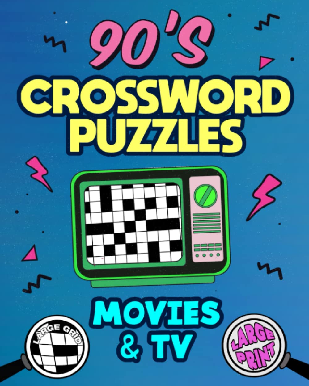 90's Crossword Puzzles Movies & TV: Easy to Expert Large Grid Large Print baixar livro de graça