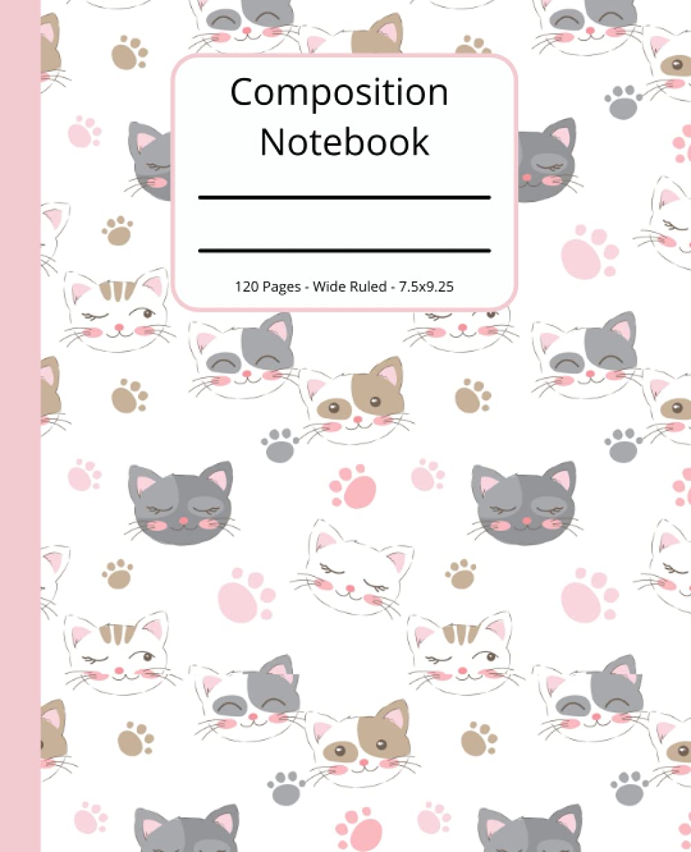 ler totalmente Composition Notebook: Cat Composition Notebook, 120 Pages, 7.5 x 9.25, Wide Ruled Cat Composition Notebook