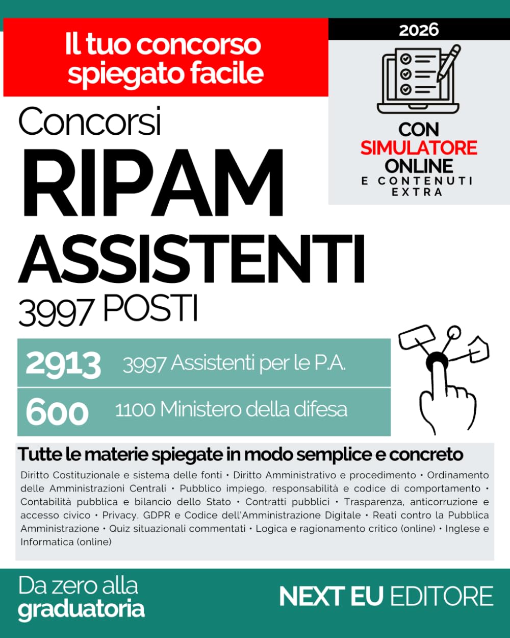 ler totalmente Concorsi RIPAM 2026 - 3997 posti: Teoria Spiegata Semplice per Capire, Memorizzare e Superare la Prova anche Partendo da Zero. Simulatore Online. (Italian Edition)