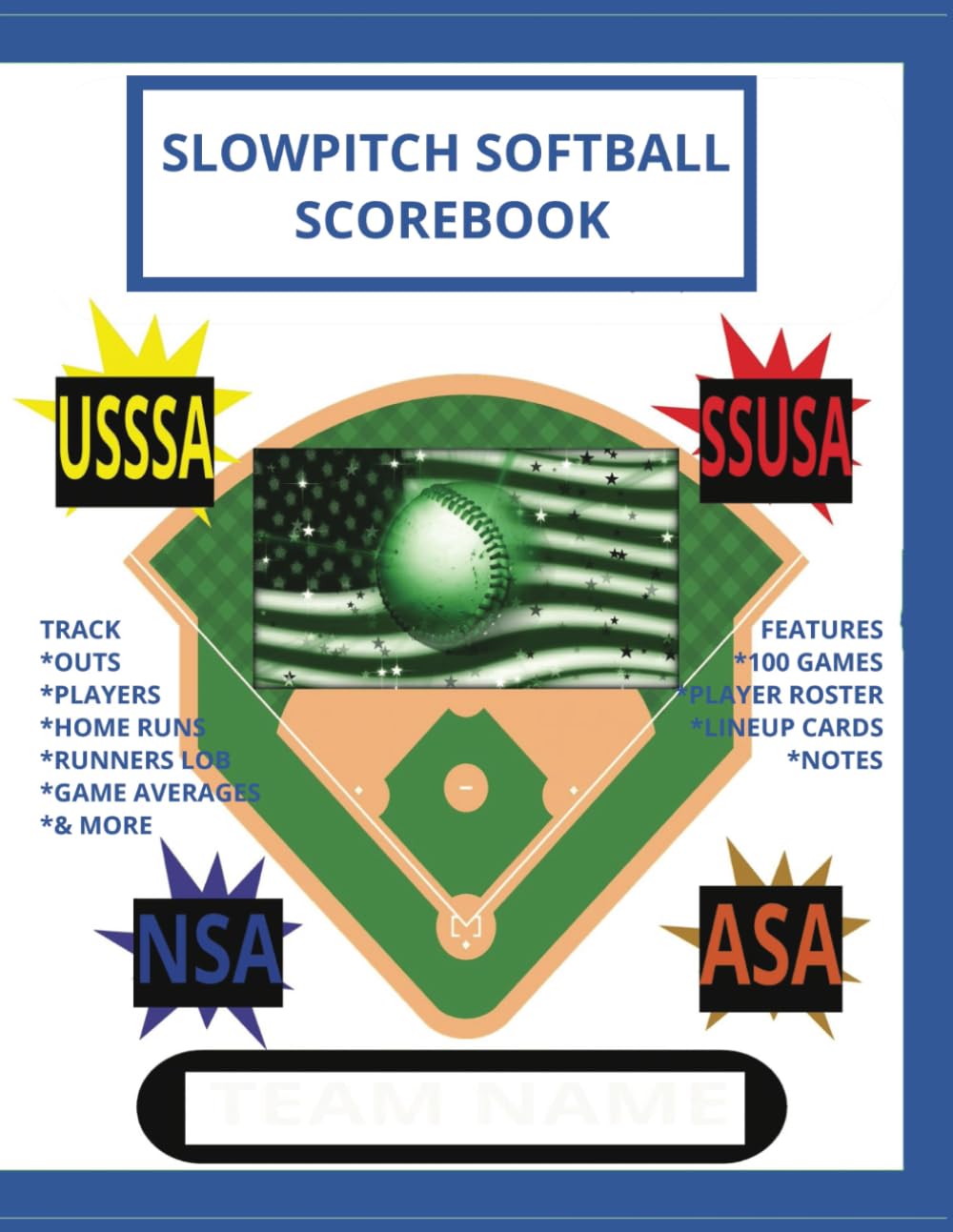 SLOWPITCH SOFTBALL SCOREBOOK: 100 SCORESHEETS TO TRACK HOMERUNS, RUNNERS LEFT ON BASE, OUTS, AVERAGES AND MORE baixar o livro de graça