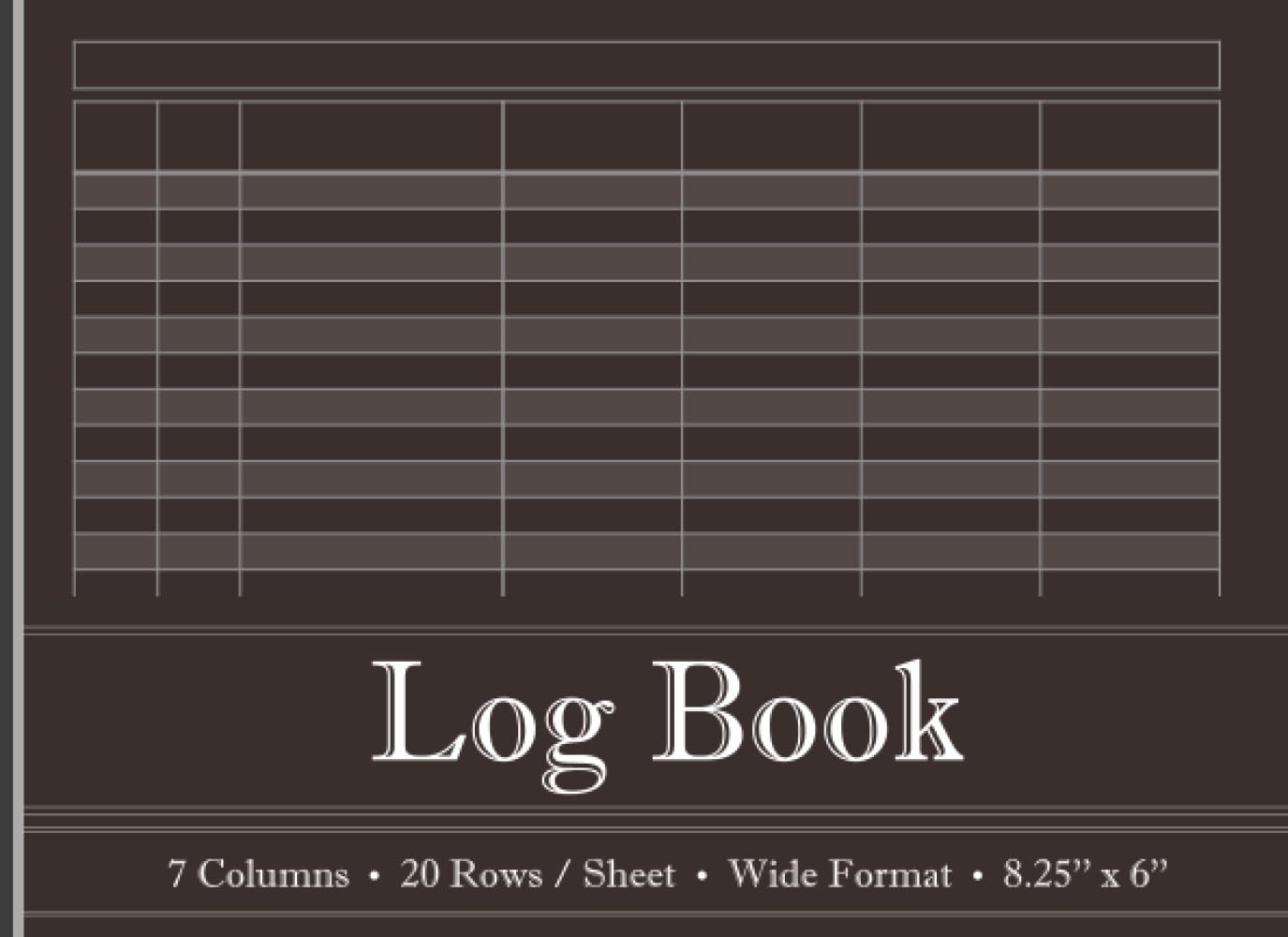 capítulo por capítulo baixar Multipurpose 7 Column Log Book | Large Customizable Journal adaptable for many uses including tracking Daily Activities, Vehicle Mileage, Business... | Landscape | 8.25'' x 6 '' | Chocolate Cover