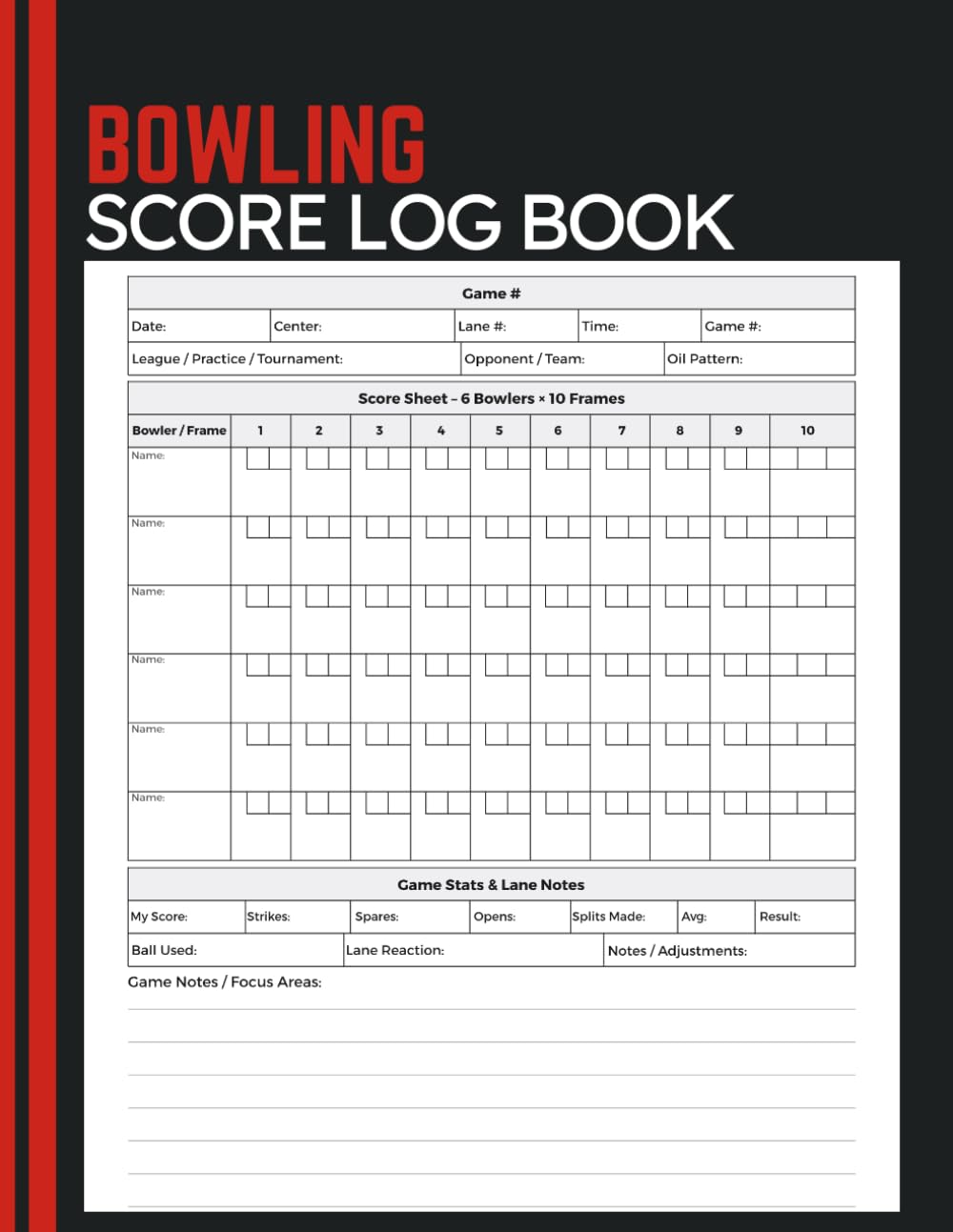 capítulo por capítulo baixar Bowling Score Log Book: Detailed Frame Scoring, Lane Strategy Guides, and Performance Analytics Tracker for League Bowlers, Tournament Competitors, and Enthusiasts