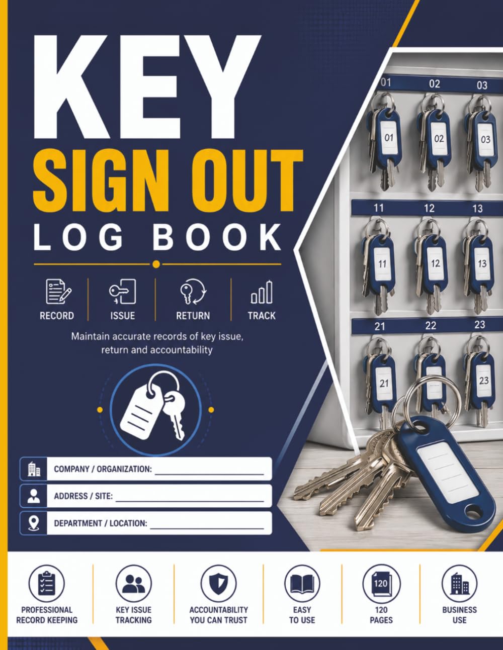 Key Sign Out Log Book: A4 - Key Issue & Return Tracker for Letting Agents, HMO Landlords and Office Managers - 120 Pages baixar o livro de graça