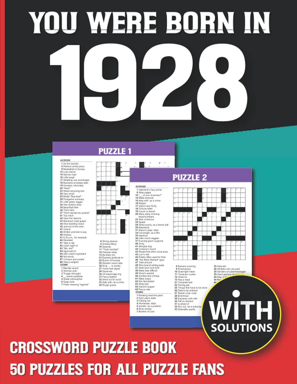 ler totalmente You Were Born In 1928: Crossword Puzzle Book: Crossword Puzzle Book For Adults & Seniors With Solution