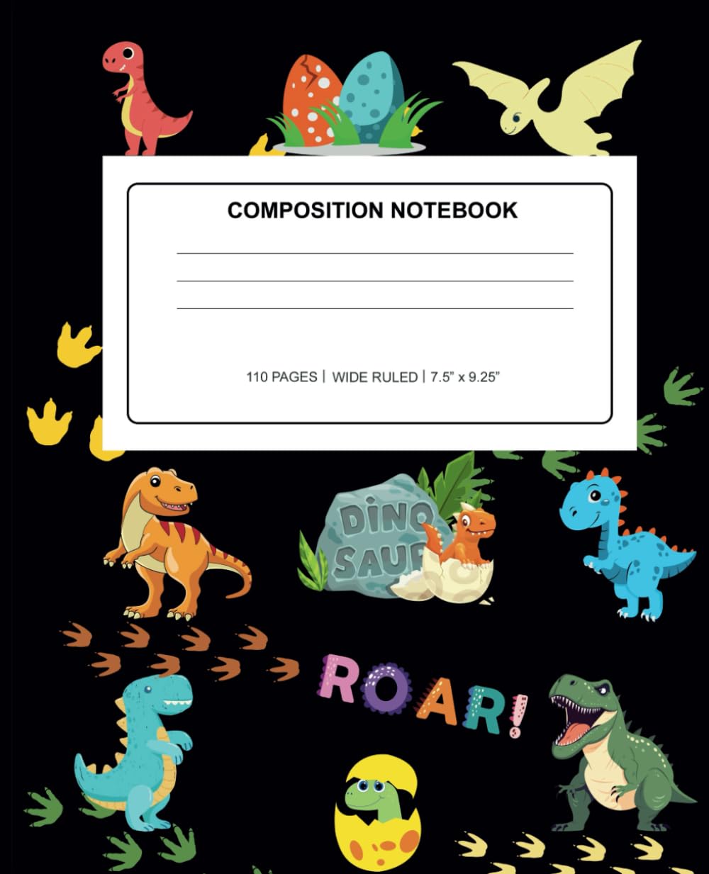 Composition Notebook: Wide Ruled Lined Paper Notebook Journal with Fun Dinosaur Design, 110 pages baixar livro de graça
