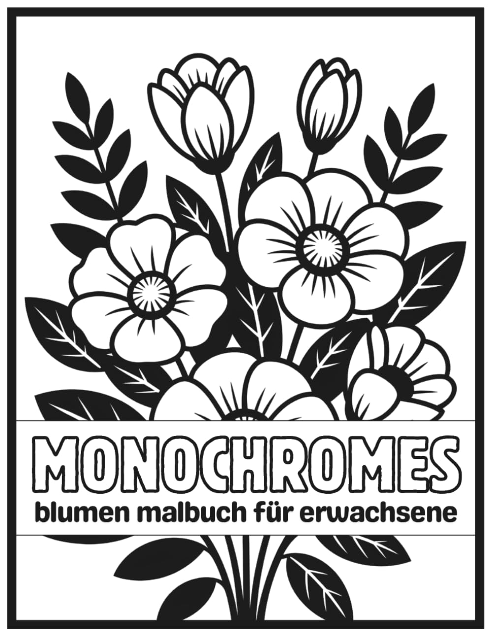 capítulo por capítulo baixar Monochromes Blumen Malbuch für Erwachsene: Entspannendes Schwarz-Weiß Ausmalbuch mit floralen Designs für Stressabbau, Achtsamkeit und kreative Ruhe (Achtsames Monochromes Malbuch) (German Edition)