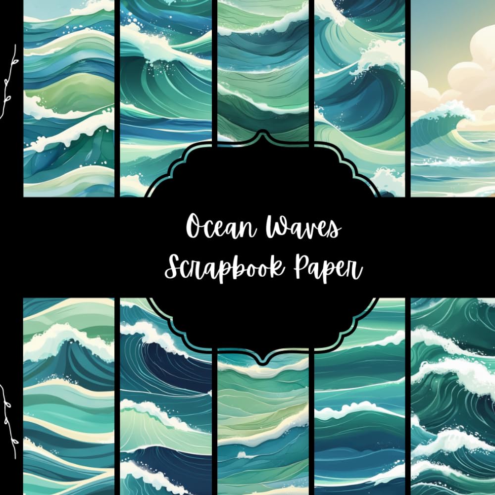 Ocean Waves Scrapbook Paper, Water Junk Journal Paper, Sea Decorative Paper, DIY Projects, Origami, Collage Sheets, Decoupage Paper, 10 Designs, Double Sided baixar o livro de graça