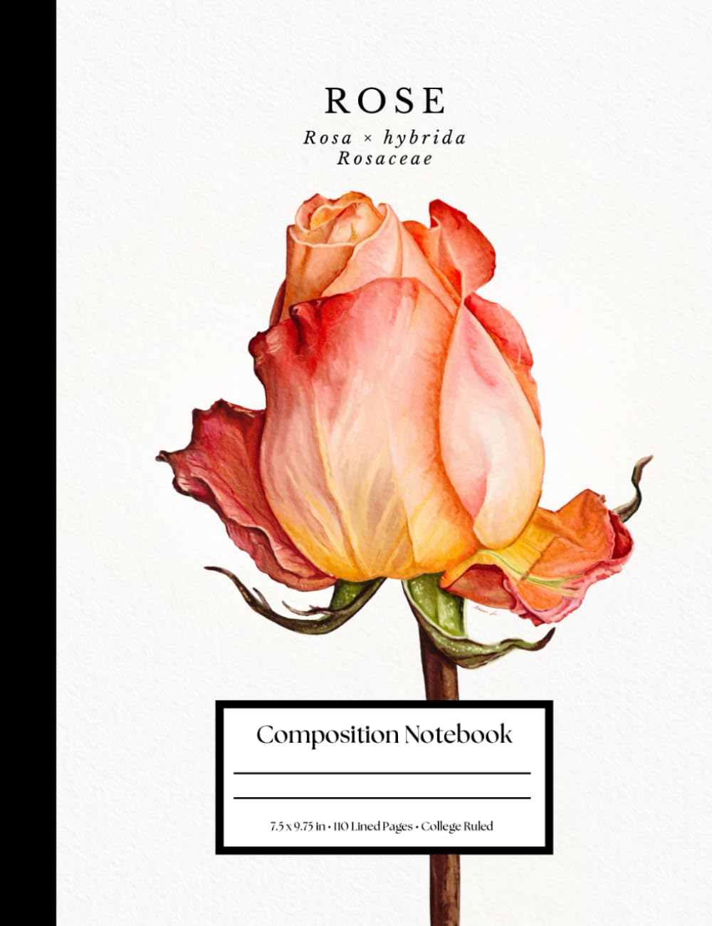 Rose Composition Notebook: Botanical Flower Journal: College Ruled • 110 Pages • 7.5 × 9.75 in baixar livro de graça