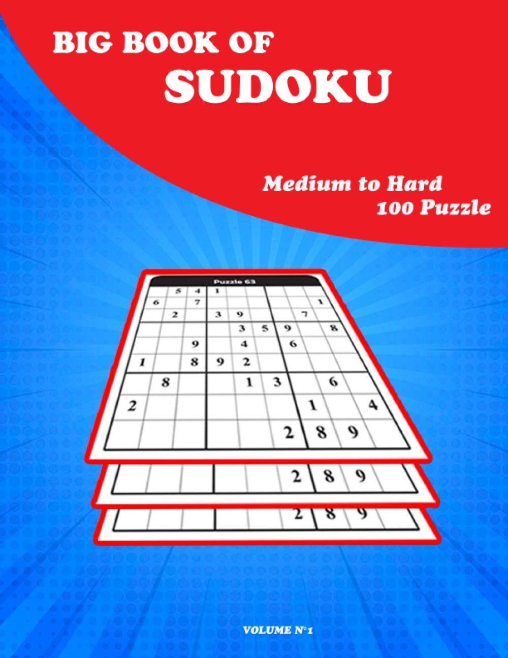 ler totalmente Big Book of Sudoku Medium to Hard 100 puzzle: 100 medium and 100 hard sudoku, medium to Hard Level, Tons of Challenge for your Brain Puzzles for Adults, for seniors,