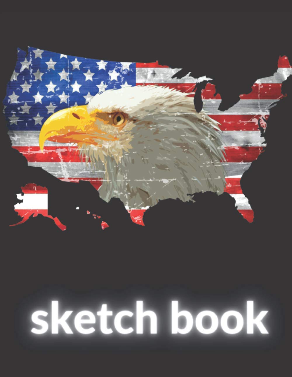 ler totalmente Sketchbook notebook for drawing doodling or sketching American Map, Flag | Black Cover | 120 Pages, 8.5x11 (Premium American Flag/Map Cover vol.11):... Blank white pages Sketchbook Black Cover