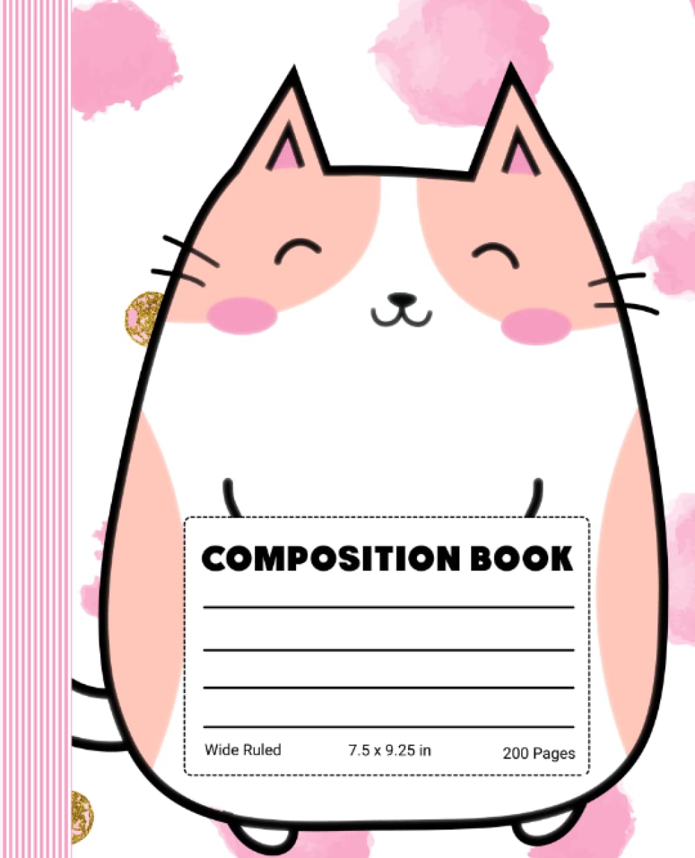 ler totalmente Composition Book: Cute Kawaii Cat Composition Notebook with 200 Pages of Wide Ruled Lined Paper. Perfect for School, Home or Work