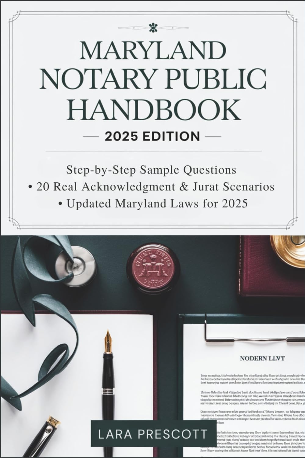 ler totalmente Maryland Notary Public Handbook: 2025 Edition: Step‑by‑Step Sample Questions • 20 Real Acknowledgment & Jurat Scenarios • Updated Maryland Laws for 2025