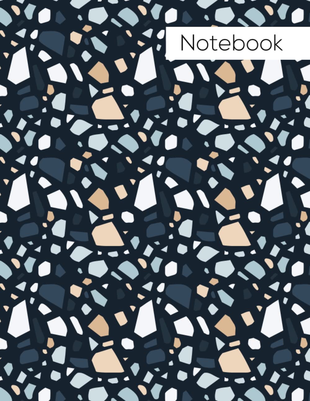 ler totalmente Notebook: Terrazzo Seamless Design College Ruled 120 Pages - Large 8.5 x 11