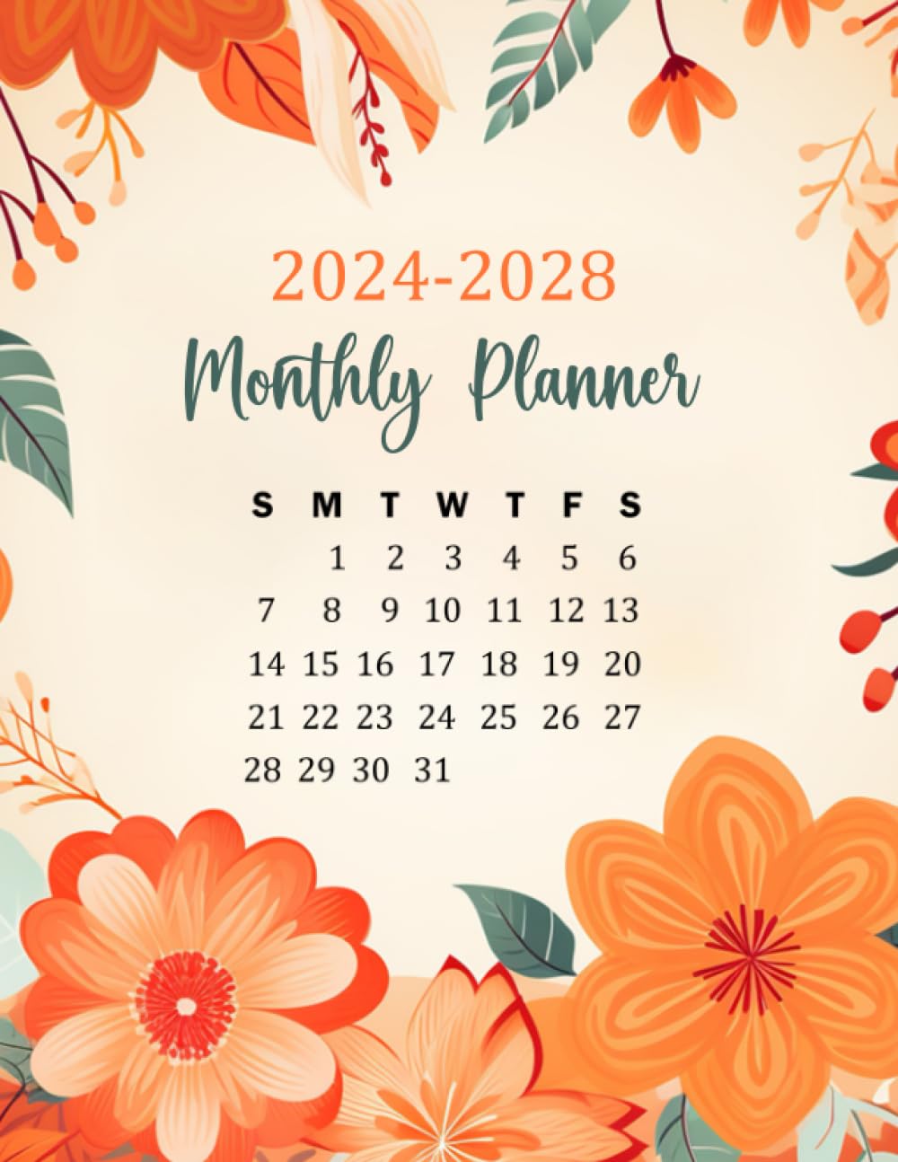 2024-2028 Monthly Planner: 5 Year Calendar With Holidays, To-Do List, Notes, Birthday Log and More baixar o livro de graça