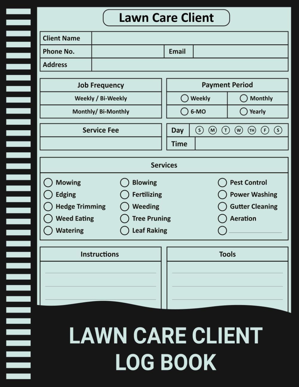 ler totalmente Lawn Care Client Log Book: Simple Landscaping Service Tracker for Lawn Maintenance, Scheduling, and Billing.