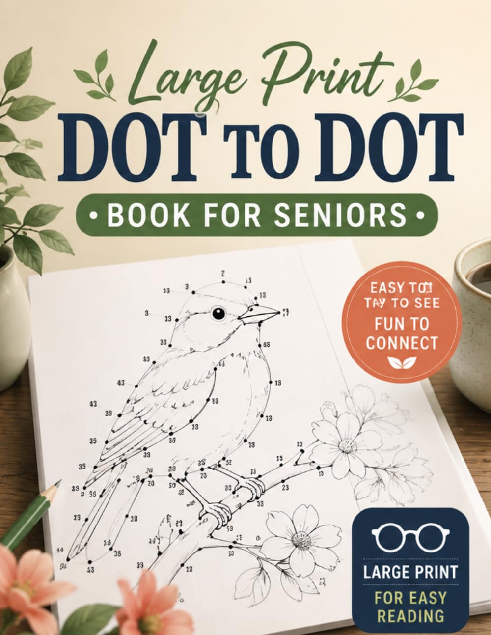 Large Print Dot to Dot Book for Seniors: Easy and Relaxing Connect the Dots Puzzles Activity of Animals, Sea Life and Nature for Adults and Elderly Retirees baixar o livro de graça