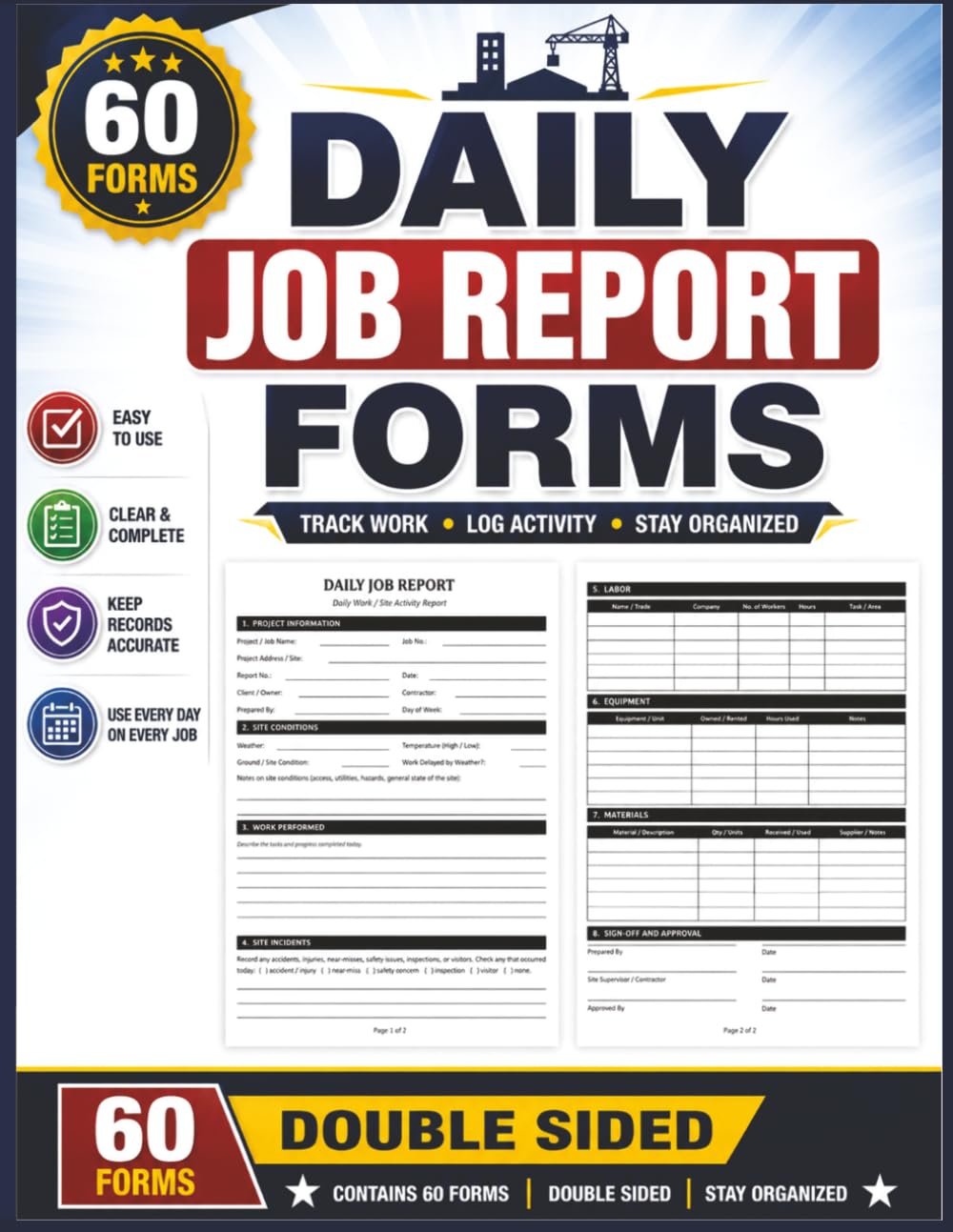 capítulo por capítulo baixar Daily Job Report Forms: Workship Activity Project Progress Record Doc for Contractor, Subcontractors, Supervisors, Engineers, Construction and Others