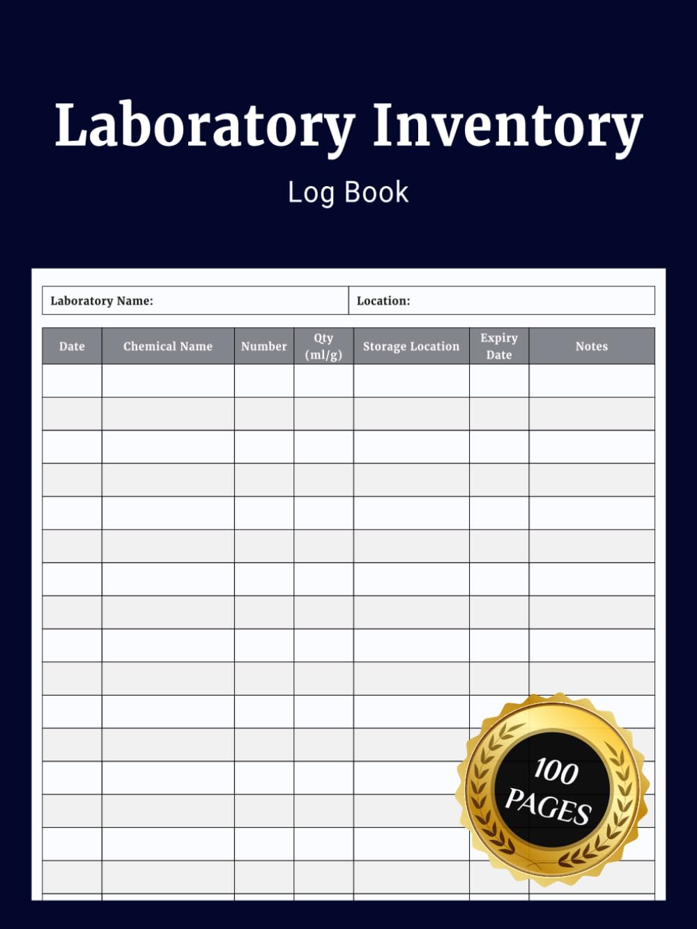 ler totalmente Laboratory Inventory Log Book: Simple Laboratory Inventory Journal to Track Chemicals Equipment Supplies Expiration Dates Storage Locations Safety... and Manage Laboratory Records and Compliance