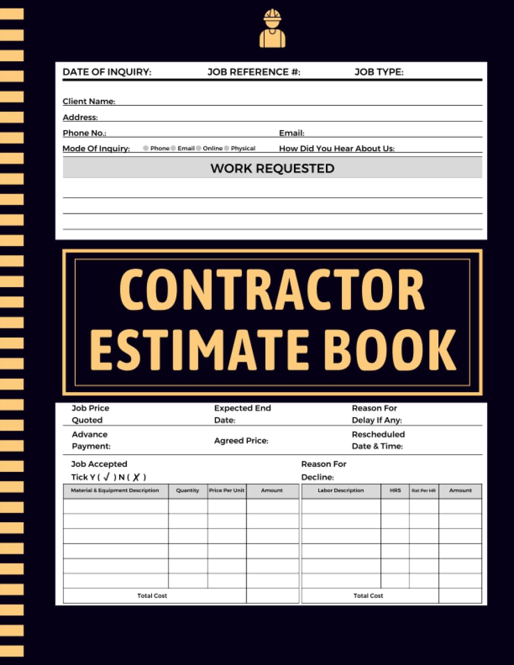 capítulo por capítulo baixar Estimate Book Contractor: A4 Job Estimate Quote Record Book with Comprehensive Client Details