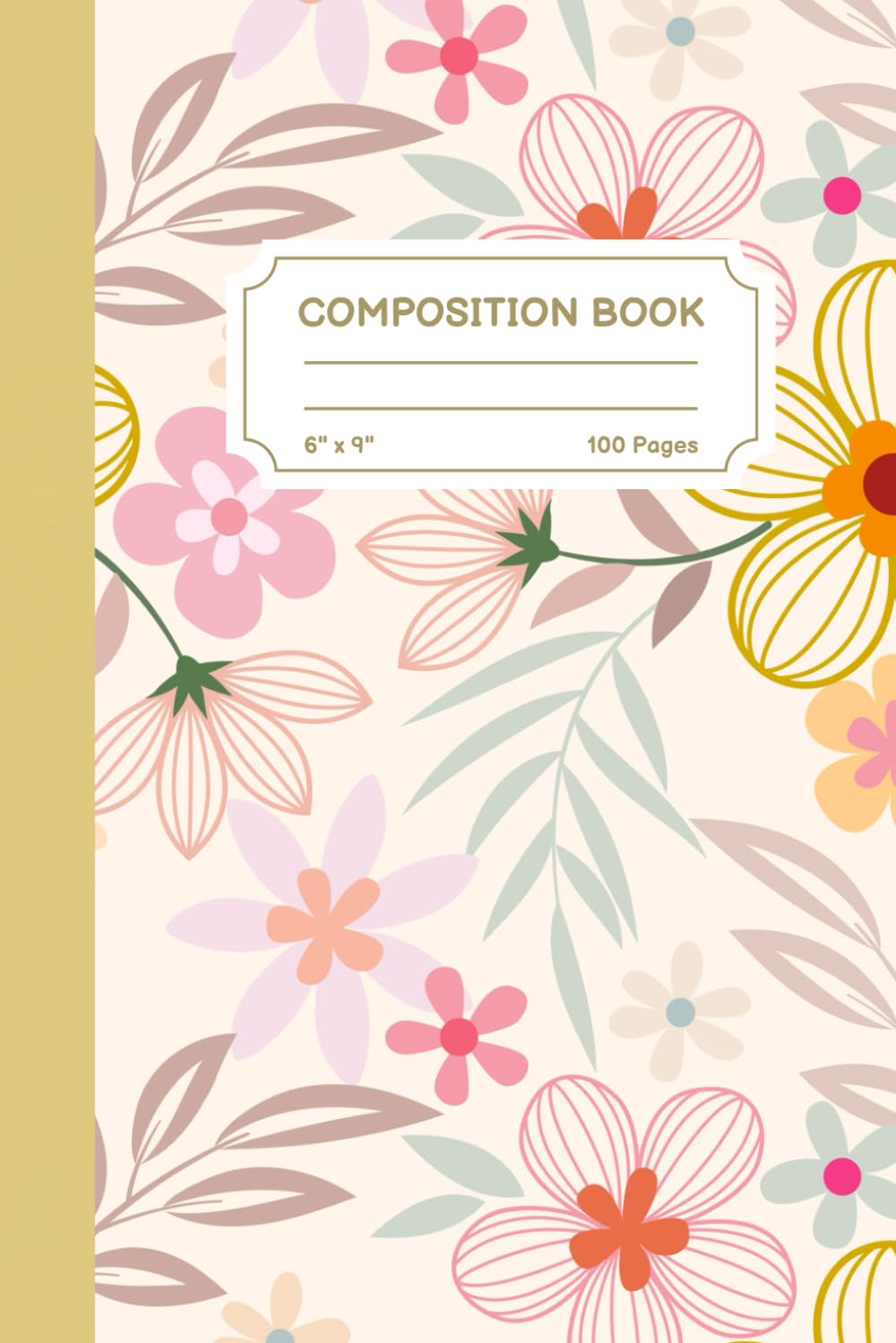 ler totalmente Graph Paper Book: Grid paper notebook | 6" x 9" | 100 Pages | Floral