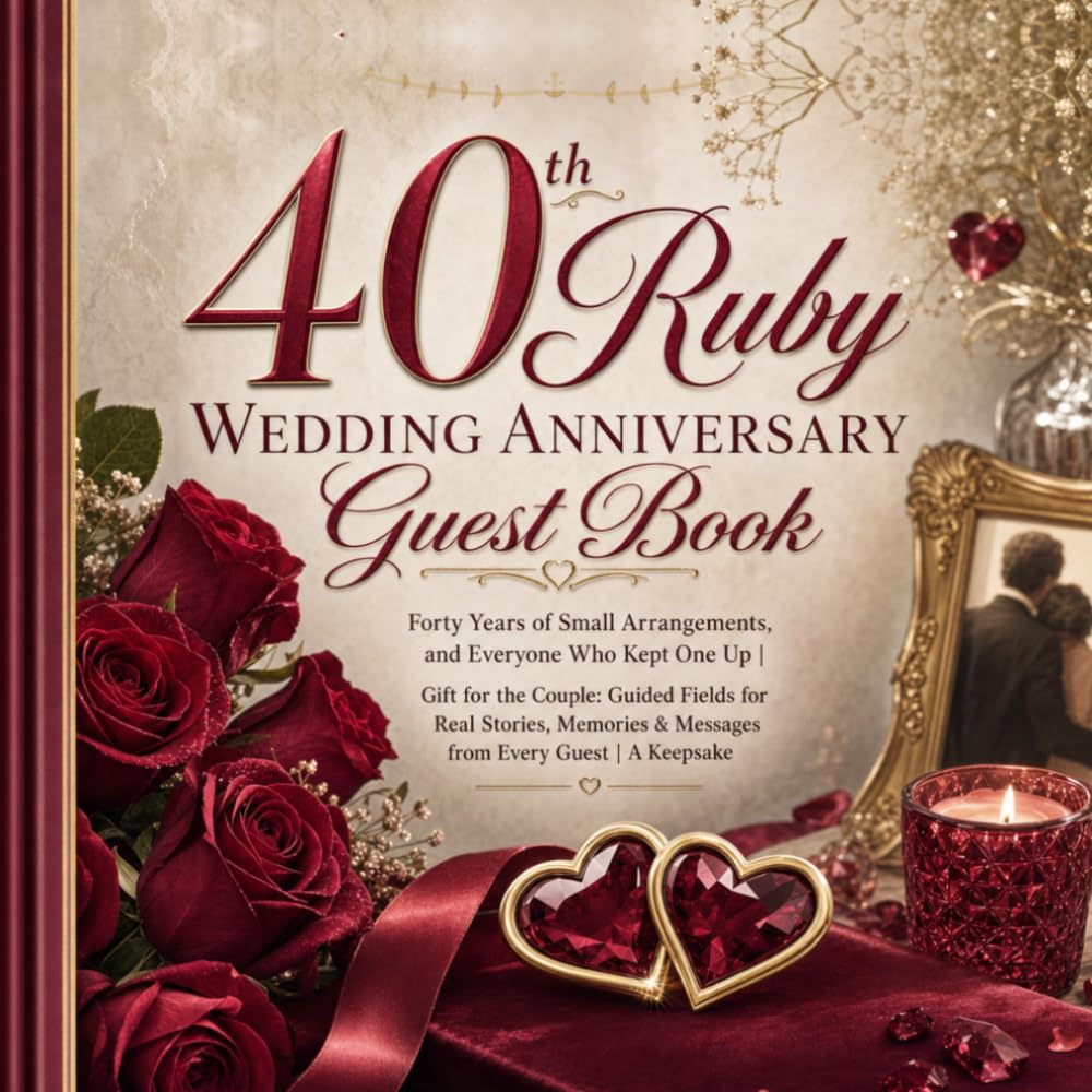 capítulo por capítulo baixar 40th Ruby Wedding Anniversary Guest Book: Forty Years of Small Arrangements, and Everyone Who Kept One Up | Gift for the Couple: Guided Fields for... & Messages from Every Guest | A Keepsake