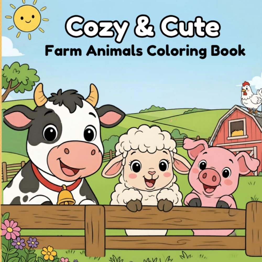 Cozy & Cute Farm Animals Coloring Book: A Cute & Cozy Coloring Book with Bold and Easy Animal Scenes for Kids and Adults baixar o livro de graça