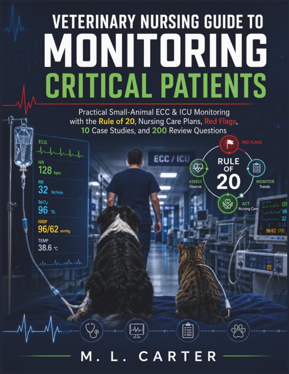 capítulo por capítulo baixar Veterinary Nursing Guide to Monitoring Critical Patients: Practical Small-Animal ECC & ICU Monitoring with the Rule of 20, Nursing Care Plans, Red Flags, 10 Case Studies, and 200 Review Questions