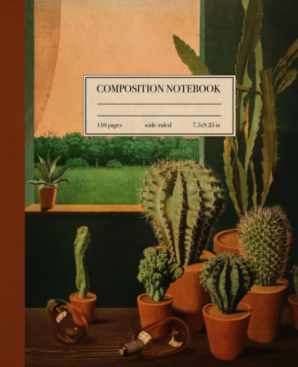 Composition Notebook Wide Ruled: Cactus Vintage Botanical Notebook | Aesthetic Composition Notebook for School Girls, Teenagers | School Supplies baixar livro de graça
