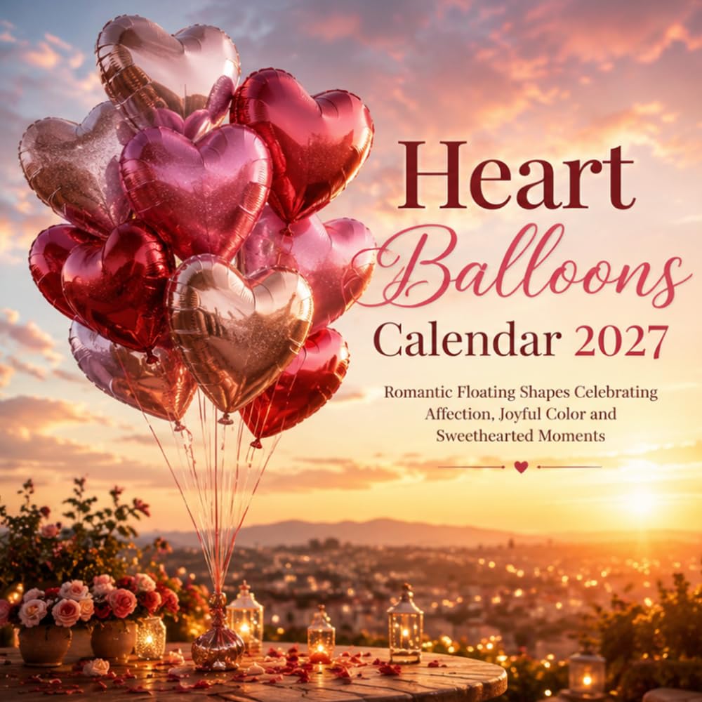Heart Balloons Calendar 2027: Romantic Floating Shapes Celebrating Affection, Joyful Color and Sweethearted Moments baixar o livro de graça
