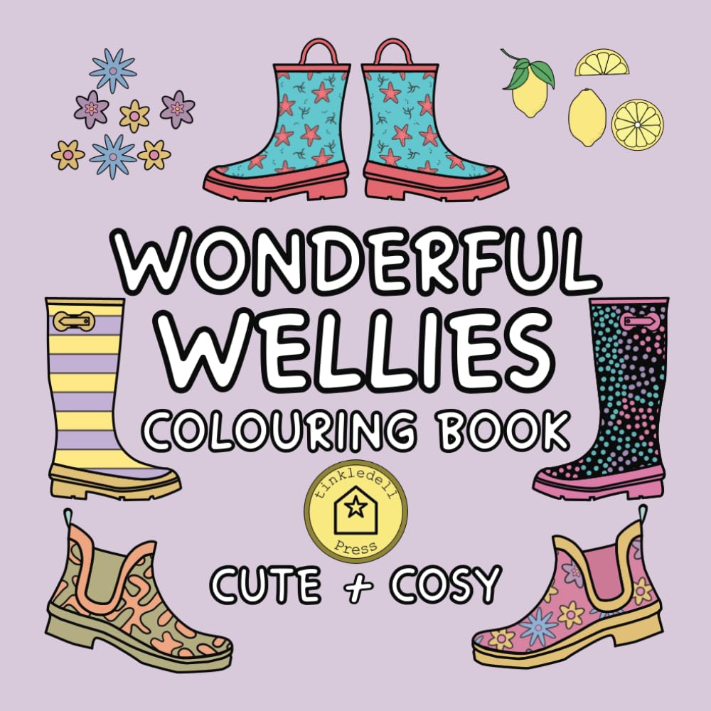 ler totalmente Wonderful Wellies Colouring Book: Cute and Cosy Designs for Adults and Kids in a Bold and Easy Style (Cute and Easy Colouring Books)