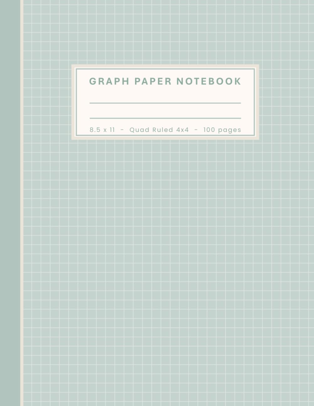 Graph Paper Notebook 8.5 x 11: Cute Aesthetic Green Notebook – Quad Ruled Composition Book, 4×4 Grid (4 Squares per Inch), 100 Pages baixar o livro de graça
