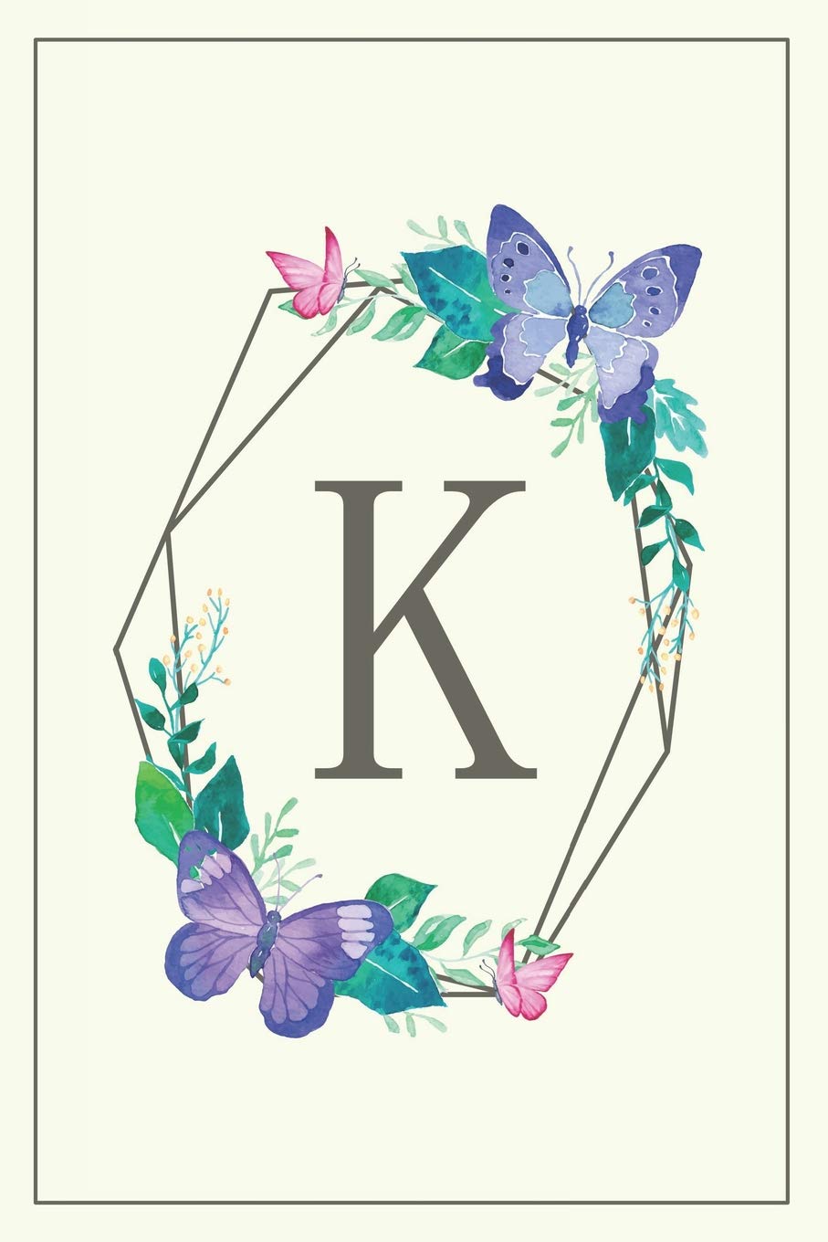 capítulo por capítulo baixar K: Elegant Monogram Initial Blank Lined Journal Notebook for Women and Girls (Butterfly Frame)