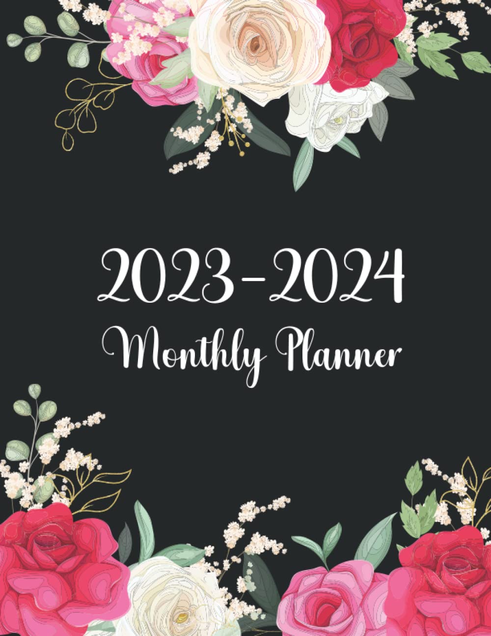 2023-2024 Monthly Planner: Two Year Appointment Book, Large 2 Year Planner Calendar Schedule Organizer with Holiday, 24 Months Jan 2023 - Dec 2024 | Rose Floral Cover baixar livro de graça