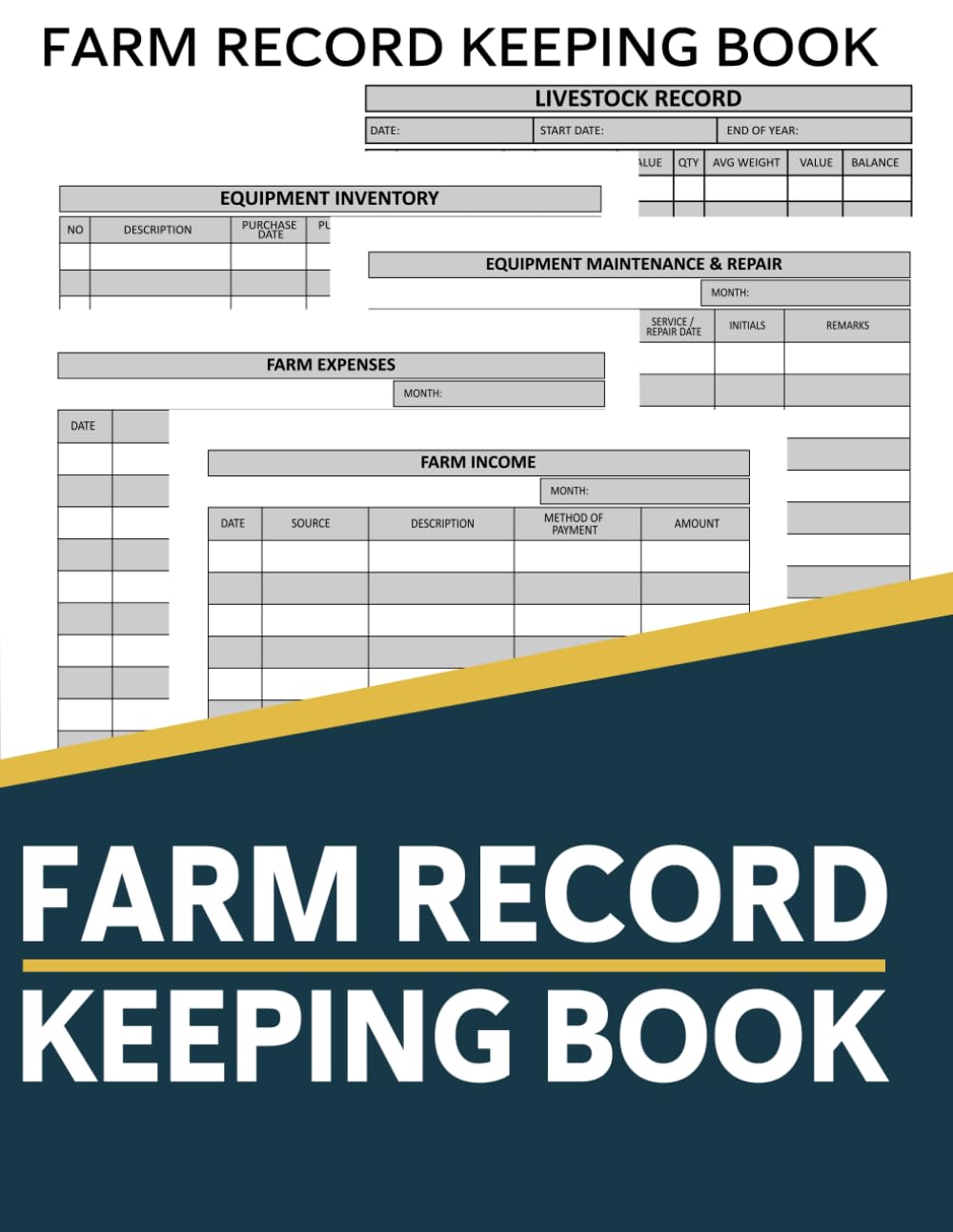ler totalmente Farm Management Record Keeping Book: Farming Organizer Journal for Livestock Tracking, Equipment Inventory, Repairs, Income, and Expenses