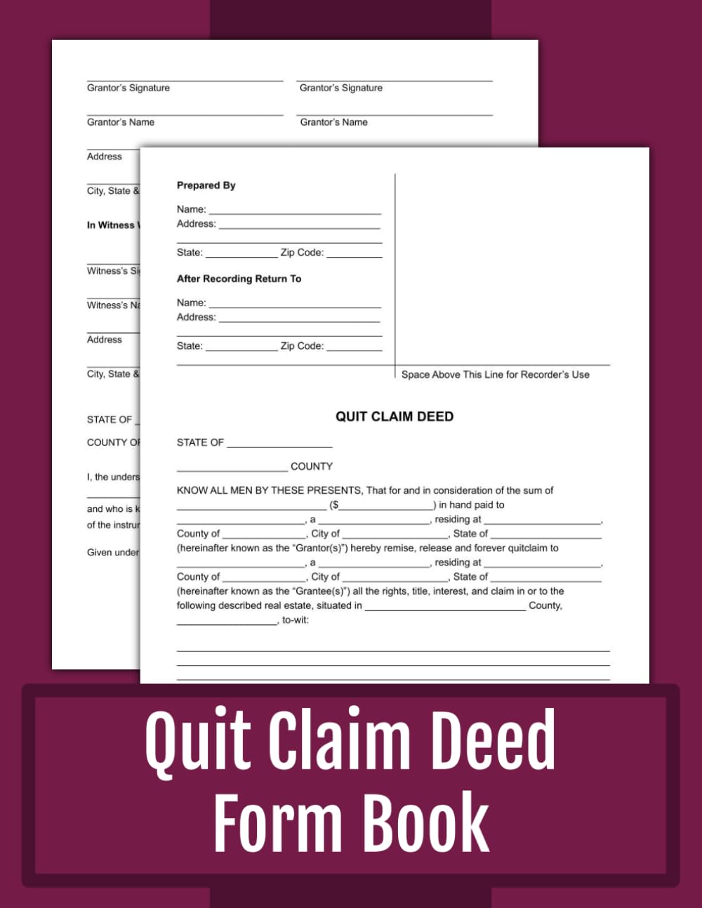 capítulo por capítulo baixar Quit Claim Deed Form Book: Up to 60 Quitclaim Deed Forms | Property Transfer Document, Size 8.5 x 11 in.